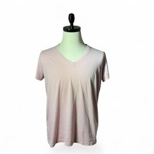 ARIAT Pink‎ V-Neck T-Shirt Casual Everyday Tee Basic Top